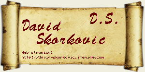 David Skorković vizit kartica